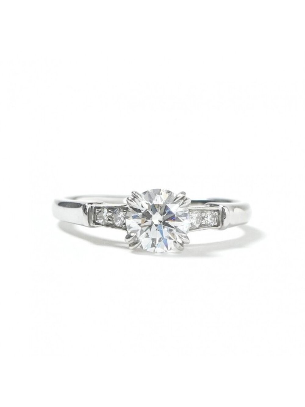 Harry Winston Round Cut Tryst Ring Bi Silver